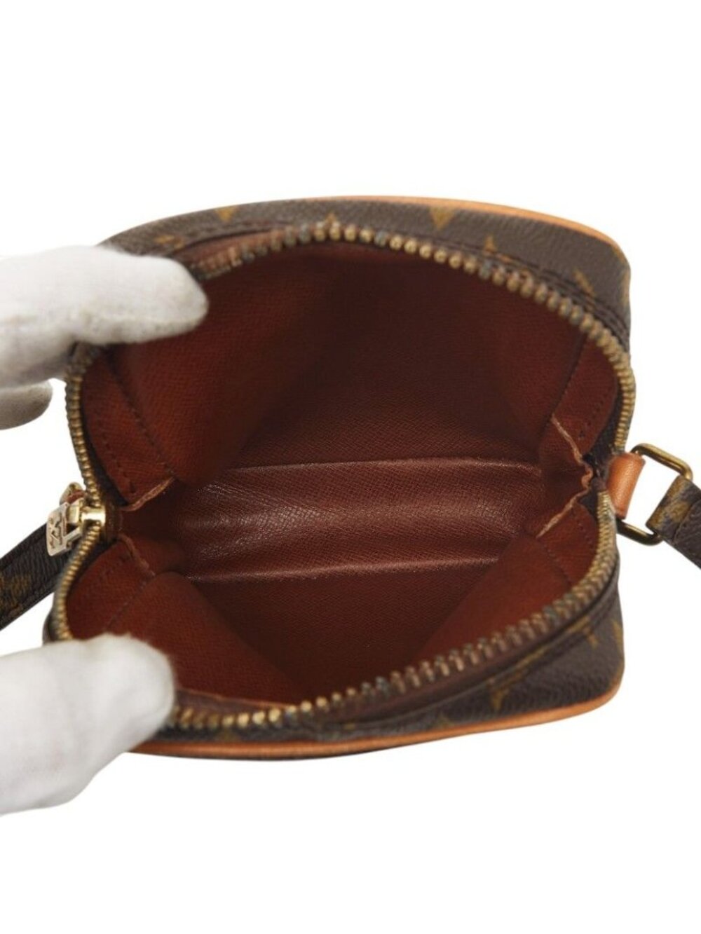 Louis Vuitton Monogram Mini Danube Crossbody Shoulder Bag Brown Leather - Picture 7 of 8